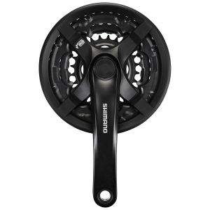 Guarnitura 6-7-8-Velocità Nera FC-TY501 42-34-24T 170mm+Parac