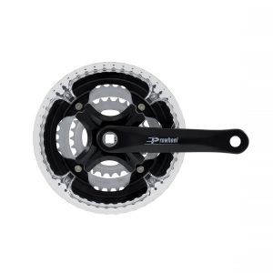 GUARNITURA PROWHEEL TREKKING ALLUMINIO 48x38x28D 170mm NERO ARGENTO