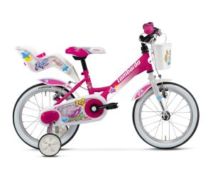 BICICLETTA LOMBARDO 14 BAFFY FUCSIA BIANCA