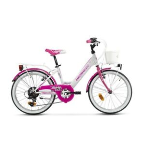 BICICLETTA LOMBARDO 20 MARIPOSA 6V BIANCO FUXIA