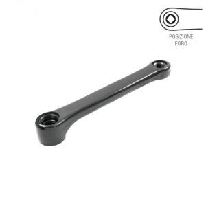 PEDIVELLA EASY SINISTRA ACCIAIO PERNO QUADRO PIEGATA 170mm NERO