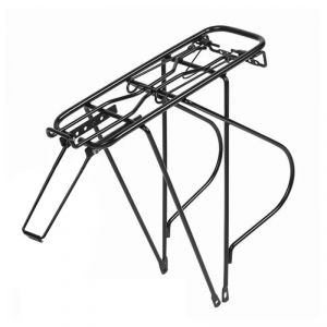 PORTAPACCHI POSTERIORE CITY BIKE 26/28 CON PROTEZIONE LATERALE NERO MVTEK