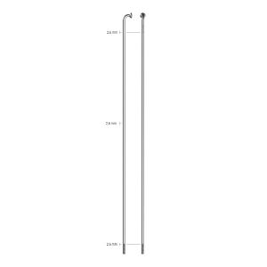 RAGGIO SAPIM LEADER INOX 2.6 J-BEND 130mm SILVER