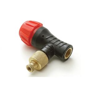 RUBINETTO CO2 MVTEK PER BOMBOLETTE IN NYLON RACCORDI IN OTTONE ARGENTO