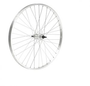 RUOTA POSTERIORE MVTEK 24x1.75 MOZZO IN ACCIAIO SU SFERE CON DADO 6/7V