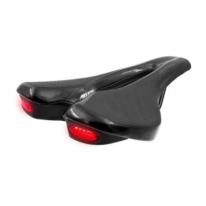SELLA MVTEK MTB 155mm x255mm CON LUCE POSTERIORE RICARICA USB