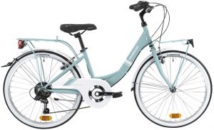 BICICLETTA LOMBARDO 24 RIMINI 6V VERDE ACQUA BIANCO