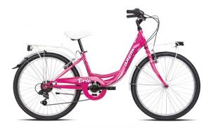 BICICLETTA BRERA 26 BRIO LOVE CICLAMINO-BIANCO