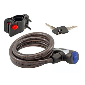 CAVO ANTIFURTO WAG SPIRALE SPIRAL Ø 12 1500mm NERO