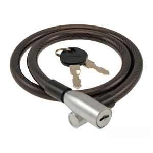 LUCCHETTO ANTIFURTO WAG CAVO SPIRALE STEELHEAD Ø 10 1000mm NERO