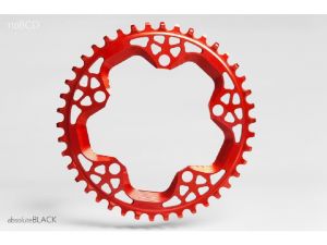 ABSOLUTE BLACK ROUND CHAINRING CX BCD130 5 HOLES 42T