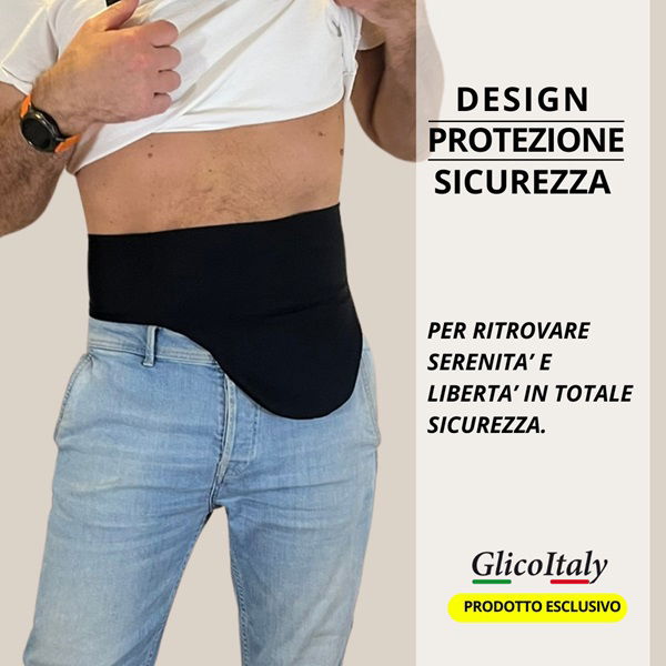 Cinturón Porta Bolsas de Ostomia: Negro