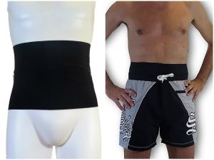 Ostomy Wrap for Swimshorts: Black