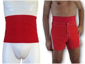 Ostomy Wrap for Swimshorts: Red