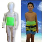 Kids's ostomy waistband: Holiday Green Fluo