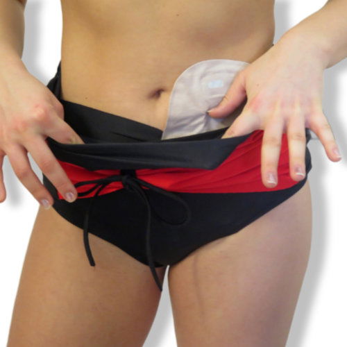 Ostomy bikini bottom