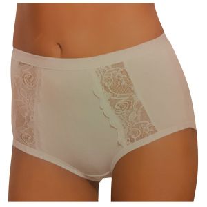 White coulotte with lace insert