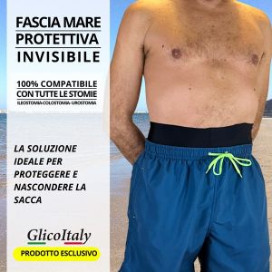 Fascia Stomia per Costume Nera