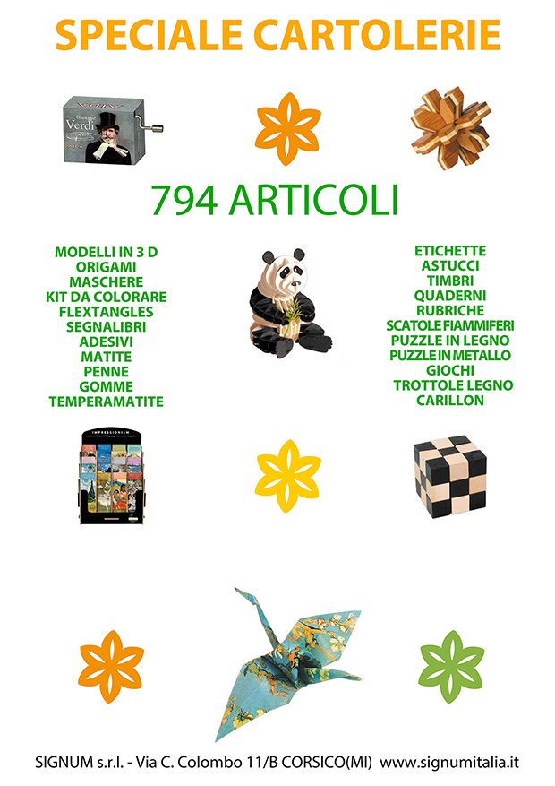 Cancelleria d'Arte e giochi eco-sostenibili
