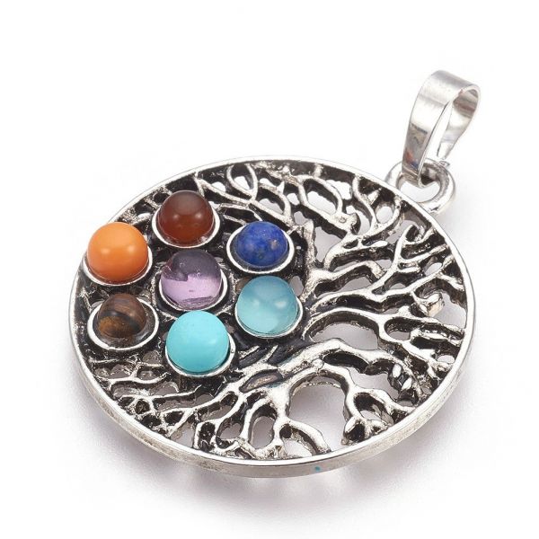 Collana Con Ciondolo Chakra Albero Della Vita 7 Gioielli Con Filo Di - Foto 11