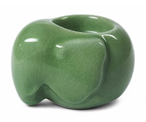 Elefantino porta tea light in porcellana Celadon - minimo 6 pezzi