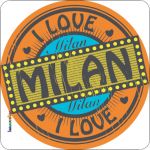 Pannello 10 x 10 cm, milano love.