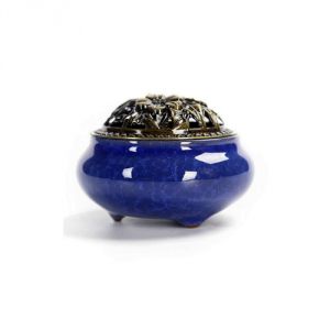 Brucia incensi in ceramica - blue