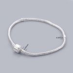 22 cm, bracciale in stile europeo in ottone, color argento.