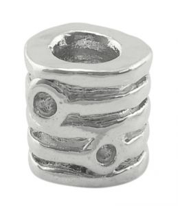Ferma rondelle in lega, color argento, diametro 9 mm, 6 pezzi