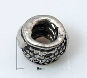 Ferma rondelle in lega, color argento antico, diametro 9 mm, 6 pezzi