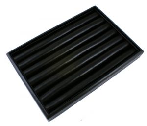Portagioie rettangolare in cartone per anelli, nero, 22,5 cm
