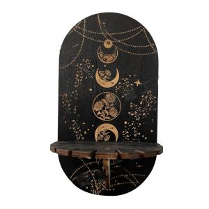 Supporto in legno Lunar Goddess, nero
