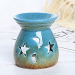 Brucia essenze in ceramica Stella & Luna - Azzurro