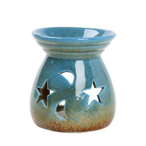 PJ03-AZ Brucia essenze in ceramica Stella & Luna - Azzurro