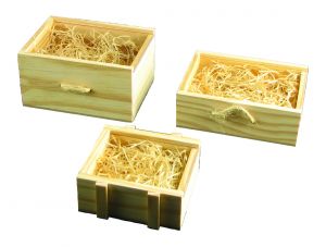 Set 3 scatole in legno