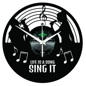 YV16067 Orologio in vinile, da parete: Life is a song - Sing It
