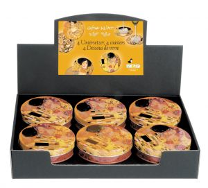 GA17920 Espositore per scatole con 4 sottobicchieri, Klimt