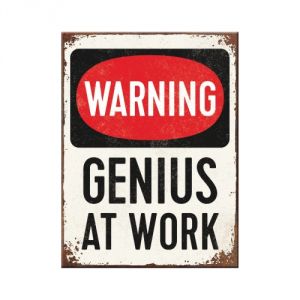 14352 Warning Genius at Work