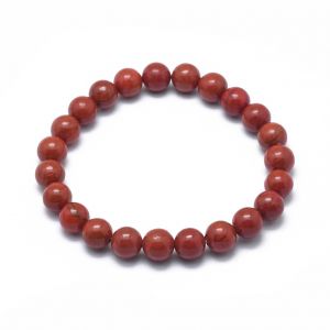 Bracciale sfere Diaspro Rosso