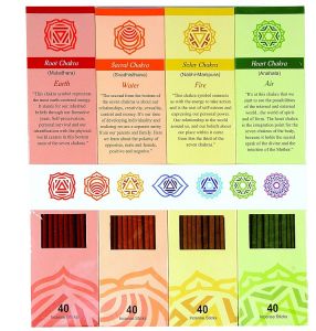 Chakra Set + portaincenso in legno