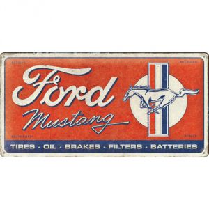 27031 Ford Mustang - Horse & Stripes Logo Red