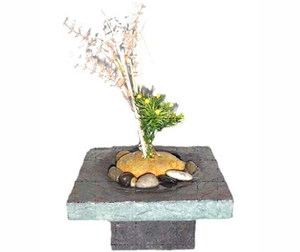 Lotto fontana da tavolo, 20 x 20 x 20 cm + 2 pompe di scorta