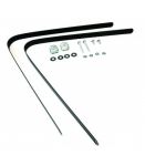 COPPIA FASCE SERBATOIO L:1200X30 SPESSORE 1,5MM RIVESTITE IN PVC + KIT FISSAGGIO TIPO "B"