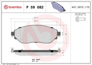 PASTICCHE FRENO P59082