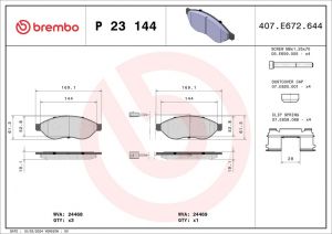 PASTICCHE FRENO P23144