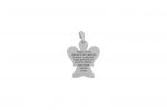 Angel pendant with prayer engraved - medium