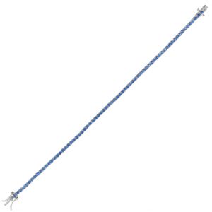 Blue cubic zirconia tennis bracelet - 2 mm