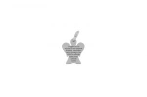 Angel pendant with prayer engraved - small