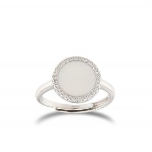 Anello con pietra Madreperla