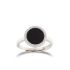 Black round-shape Onyx ring